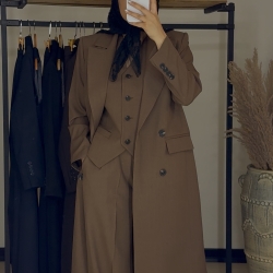 کت بلند و شلوار و جلیقه پارچه بزایاق ترک