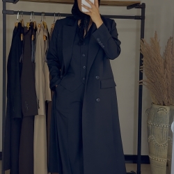 کت بلند و شلوار و جلیقه پارچه بزایاق ترک