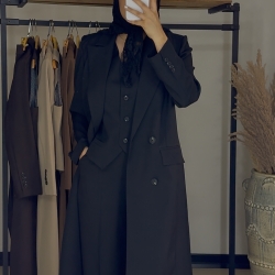 کت بلند و شلوار و جلیقه پارچه بزایاق ترک