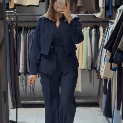 کت کراپ و جلیقه و شلوار